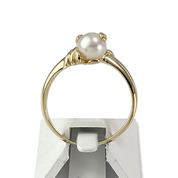 Bague d'occasion or 750 jaune perle de culture