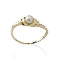 Bague d'occasion or 750 jaune perle de culture