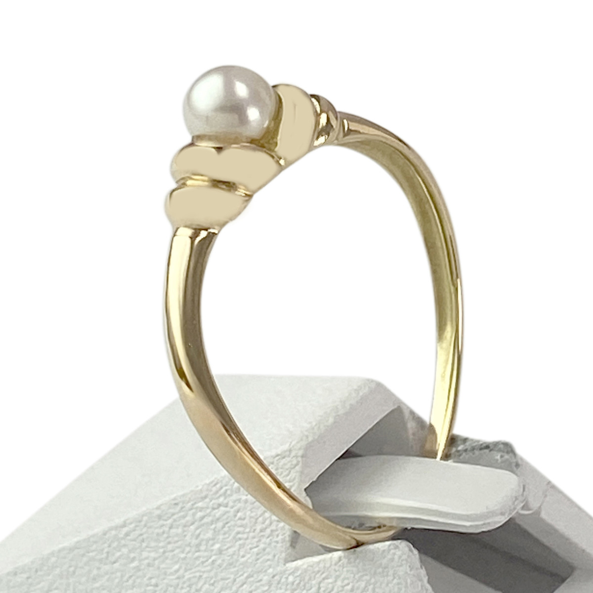 Bague d'occasion or 750 jaune perle de culture - vue 2