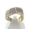 Bague d'occasion or 750 jaune zirconias - vue V1