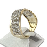 Bague d'occasion or 750 jaune zirconias - vue 2