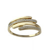 Bague d'occasion or 750 jaune et rhodié diamants - vue V1
