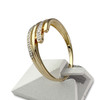 Bague d'occasion or 750 jaune et rhodié diamants - vue V2