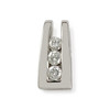 Pendentif d'occasion or 750 blanc diamants - vue V1