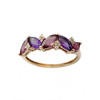 Bague d'occasion or 375 rose améthystes grenats et diamants - vue V1