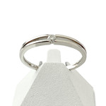 Solitaire d'occasion or 750 blanc diamant - vue 1