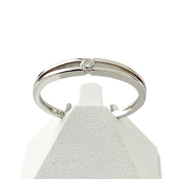 Solitaire d'occasion or 750 blanc diamant