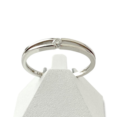 Solitaire d'occasion or 750 blanc diamant