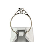 Bague solitaire or 750 blanc diamant 0.15 carat - vue 3