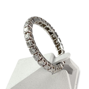 Tweedehands goud 750 witte diamanten ring