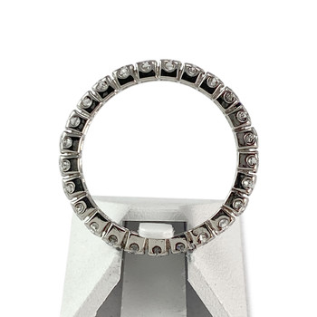 Tweedehands goud 750 witte diamanten ring