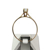 Solitaire d'occasion or 750 jaune zirconia - vue V3