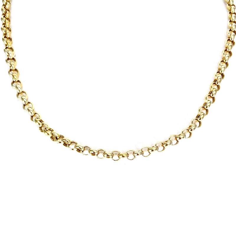 Tweedehands ketting van 750 geelgoud met jaseron-schakels, 40 cm - afbeelding 1
