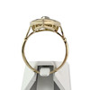 Bague d'occasion or 750 jaune et rhodié diamants saphirs émeraude - vue V3