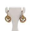 Boucles d'oreilles brisures d'occasion 2 ors 750 perles de culture - vue V1
