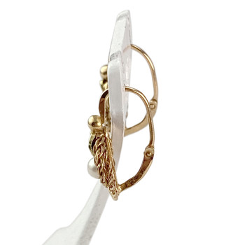 Earrings brisures d'occasion 2 gold 750 cultured pearls
