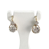 Boucles d'oreilles d'occasion 2 ors 750 diamants