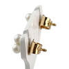 Boucles d'oreilles clous d'occasion or 750 jaune perles de culture - vue V2