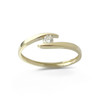 Solitaire d'occasion or 375 jaune et rhodié diamant 0.10 carat - vue V1