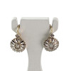 Boucles d'oreilles dormeuses d'occasion 2 ors 750 diamants - vue V1