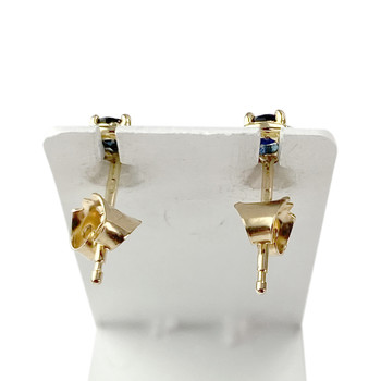 Tweedehands oorbellen 750 goud gele saffieren