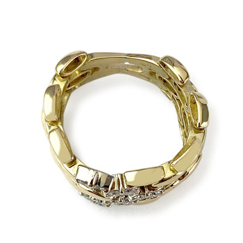 Tweedehands ring 2 goud 750 diamanten