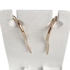 Boucles d'oreilles pendants d'occasion or 375 et argent diamants améthystes - vue V3