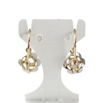 Boucles d'oreilles brisures d'occasion 2 ors pierres imitations - vue 3