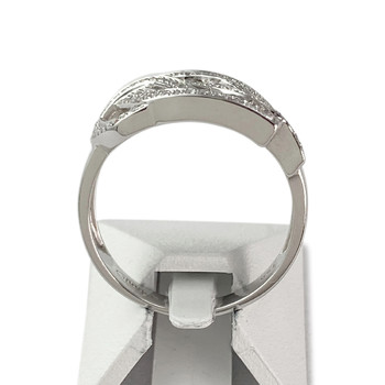 Second-hand gold ring 750 white diamonds