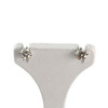 Boucles d'oreilles d'occasion or 750 blanc diamants - vue V1