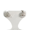 Boucles d'oreilles d'occasion or 750 blanc diamants - vue V3