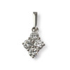 Pendentif d'occasion or 750 blanc diamants - vue V1