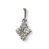 Pendentif d'occasion or 750 blanc diamants