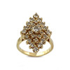 Bague d'occasion or 750 jaune diamants - vue V1