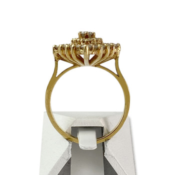 Second-hand gold ring 750 yellow diamonds