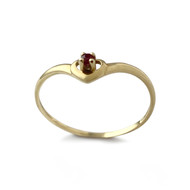 Bague d'occasion or 750 jaune rubis