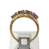 Bague d'occasion or 750 2 tons améthystes et diamants - vue V3