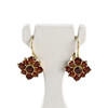 Boucles d'oreilles d'occasion or 750 jaune grenats - vue V1