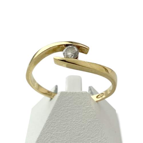 Bague d'occasion or 750 jaune zirconia