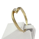 Second hand ring gold 750 yellow zirconia - view 2