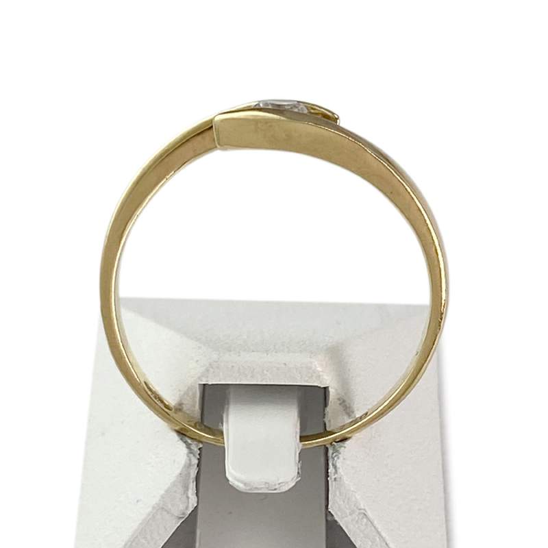 Bague d'occasion or 750 jaune zirconia - vue 3