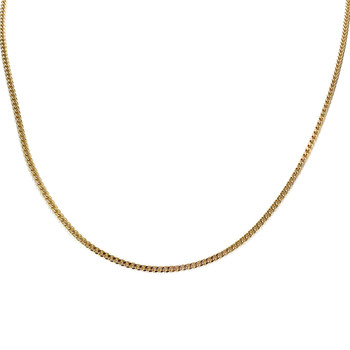 Chaine d'occasion or 750 jaune maille gourmette 45 cm