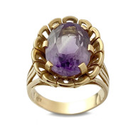 Bague d'occasion or 750 jaune améthyste