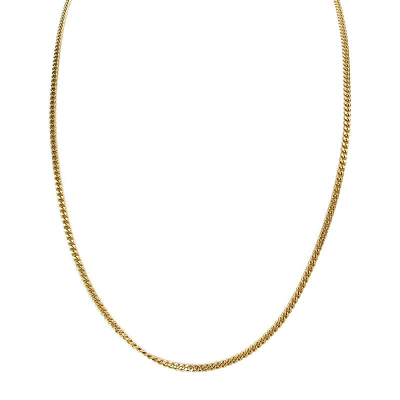 Chaine d'occasion or 750 jaune maille gourmette 55 cm - vue 1