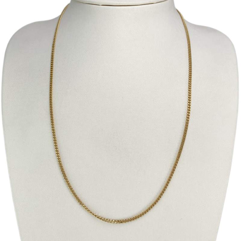 Chaine d'occasion or 750 jaune maille gourmette 55 cm - vue 2