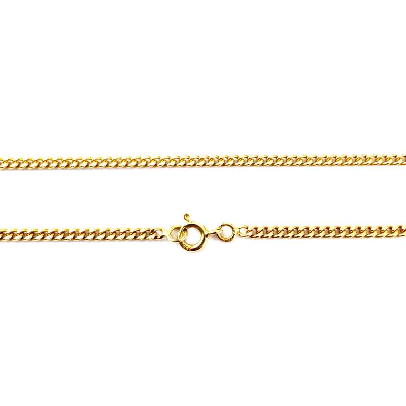 Chaine d'occasion or 750 jaune maille gourmette 55 cm - vue 3