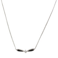 Collier d'occasion or 375 blanc diamants 43 cm