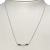 Collier d'occasion or 375 blanc diamants 43 cm - vue V2