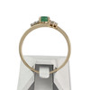Bague d'occasion or 375 jaune émeraude zirconias - vue V3