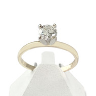 solitaire d'occasion 2 ors 585 diamant 0,60 carat